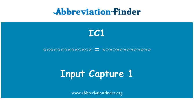 IC1: Захват ввода 1