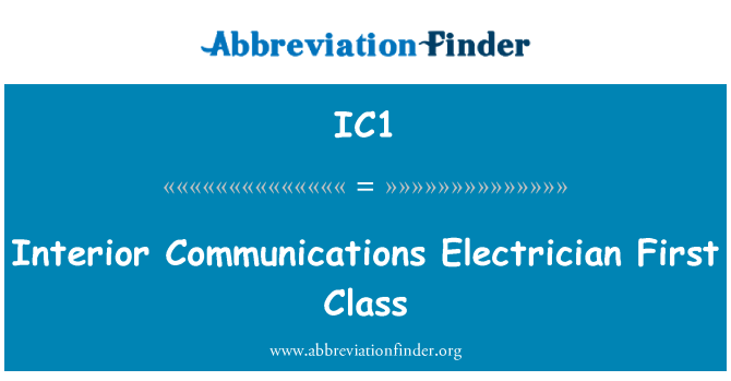IC1: Comunicazioni interne elettricista prima classe