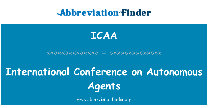 ICAA: Mezinárodní konference o autonomních agentů