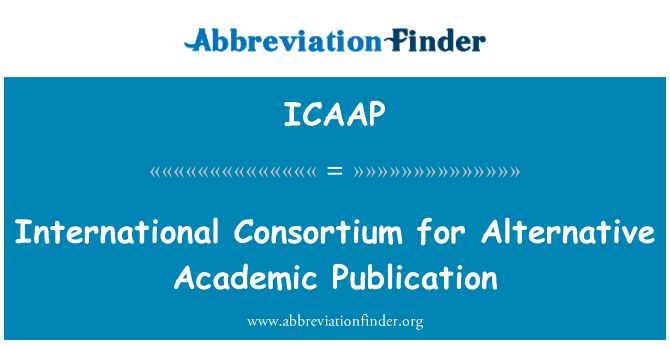 ICAAP: Entènasyonal komite dirijan ki pou piblikasyon akademik altènatif