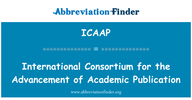 ICAAP: Entènasyonal komite dirijan ki pou avansman de piblikasyon akademik