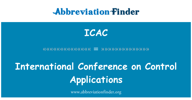 ICAC: International Conference on Control Applications