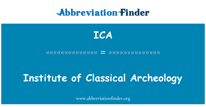 ICA: Институт классической археологии