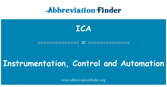 ICA: เครื่องมือวัด ควบคุม และระบบอัตโนมัติ