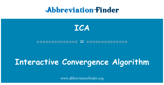 ICA: Interactive Convergence Algorithm