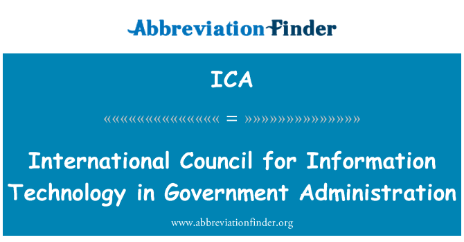 ICA: Internationella rådet för informationsteknik i statsförvaltningen