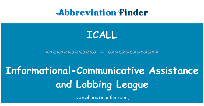 ICALL: Pomoc informacyjna komunikatywny i Lobbing ligi
