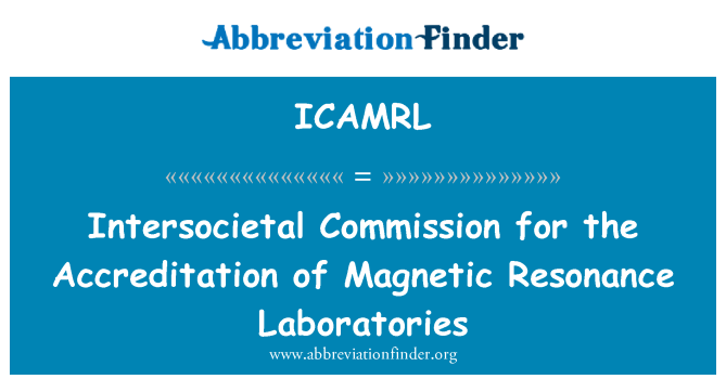 ICAMRL: Intersocietal комісія з акредитації лабораторій магнітного резонансу