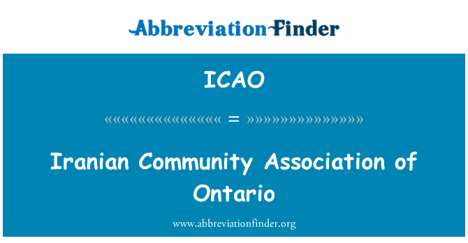 ICAO: Irānas Kopienas asociācijas Ontario