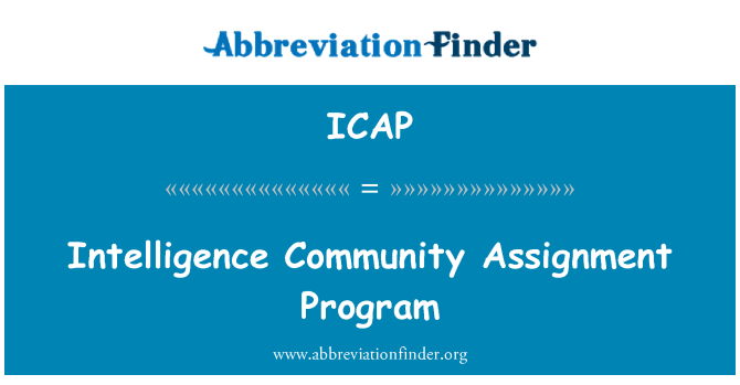 ICAP: Intelligence gemenskapen tilldelning Program