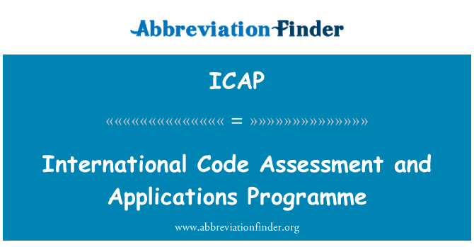 ICAP: International Code Assessment and Applications Programme
