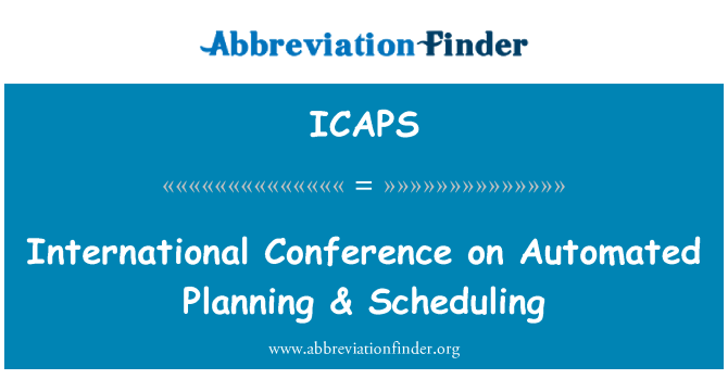 ICAPS: Conferenza internazionale sulla pianificazione automatizzata & programmazione