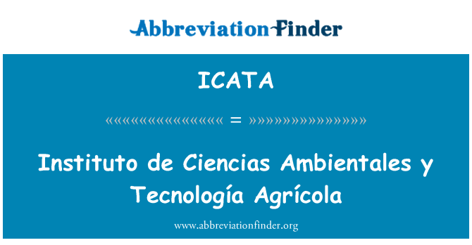 ICATA: セルバンテス デ海洋科学 Ambientales y テクノロジーです。