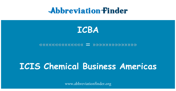 ICBA: ICI bisnis kimia Americas