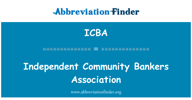 ICBA: Neatkarīga Kopienas Bankers Association