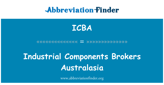 ICBA: Průmyslové komponenty makléři Australasie