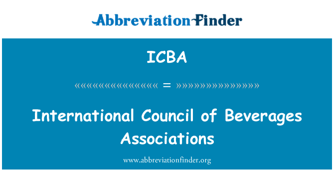 ICBA: Международный совет ассоциаций напитков