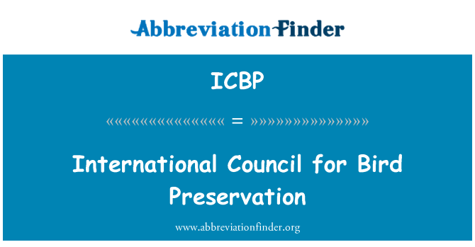 ICBP: Dewan Internasional untuk pelestarian burung