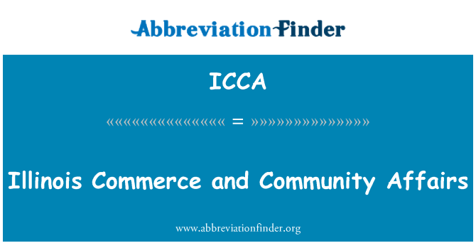ICCA: Illinois Commerce and Community Affairs