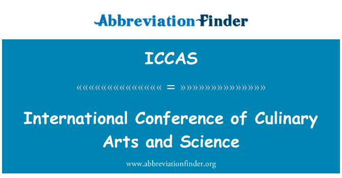 ICCAS: Mutfak Sanatları ve bilim Uluslararası Konferansı