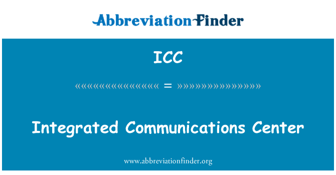 ICC: Интегрированный центр связи