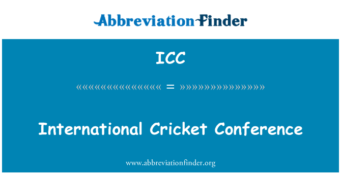 ICC: Konferenza Internazzjonali tal-Cricket