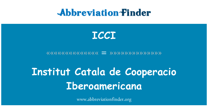 ICCI: Enstiti Catala de Cooperacio Iberoamericana