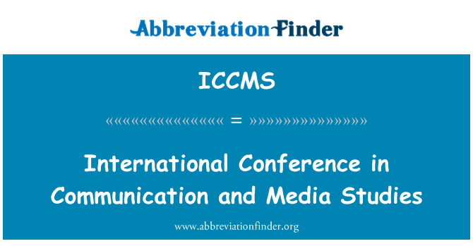 ICCMS: Internationale conferentie in communicatie- en mediastudies