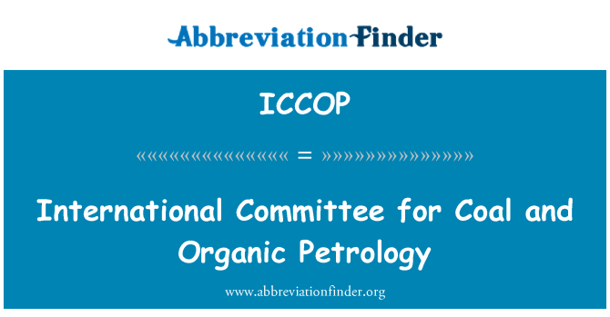 ICCOP: Komite Entènasyonal pou chabon ak Petrology òganik