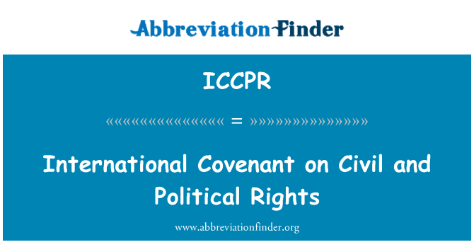 ICCPR: האמנה הבינלאומית בדבר זכויות אזרחיות ופוליטיות