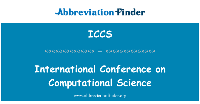 ICCS: International Conference on Computational Science