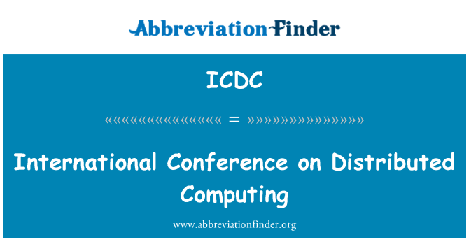 ICDC: International Conference on Distributed Computing
