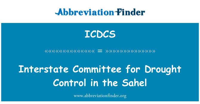 ICDCS: Kumitat bejn l-Istati għall-kontroll ta ' nixfa fil-Sahel