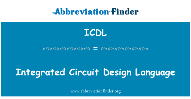ICDL: Integrerad krets Design språk