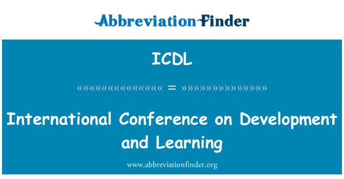 ICDL: การประชุมนานาชาติในการพัฒนาและเรียนรู้