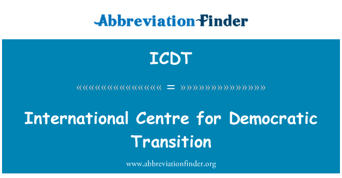 ICDT: Международен център за демократичен преход