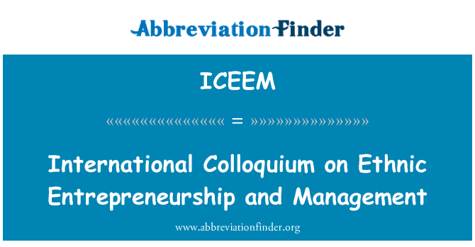 ICEEM: Colloque entènasyonal sou l' etnik ak administrasyon