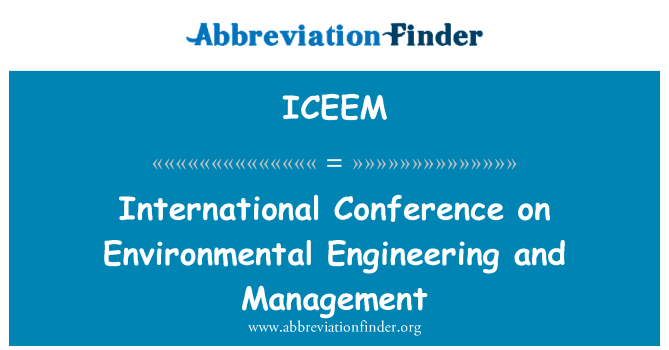 ICEEM: 環境工程與管理國際會議