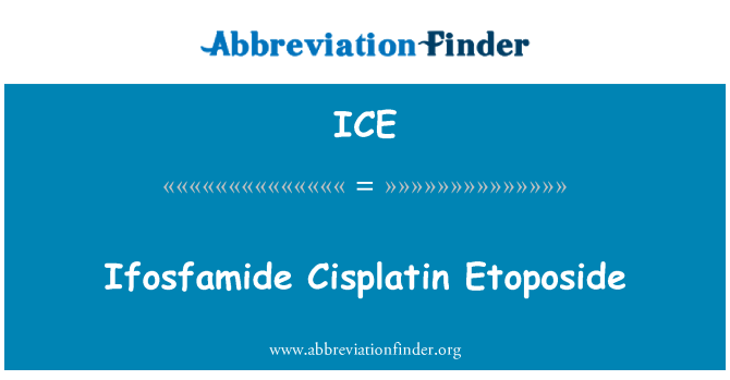 ICE: Ifosfamide cisplatine Etoposide