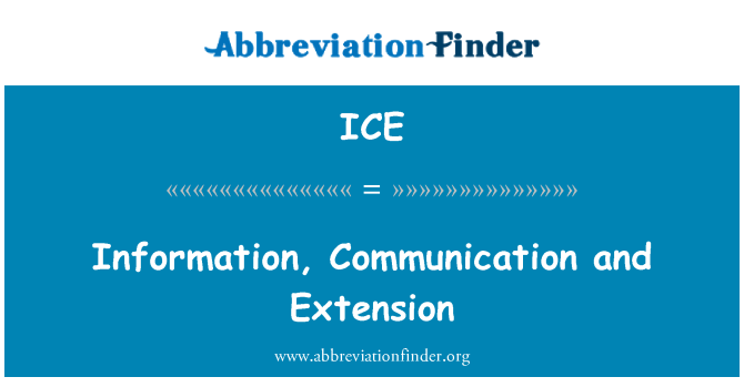 ICE: Informação, comunicação e extensão