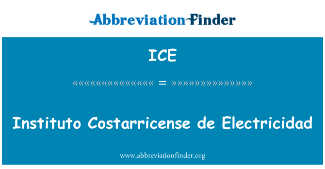ICE: Instituto Costarricense de Electricidad