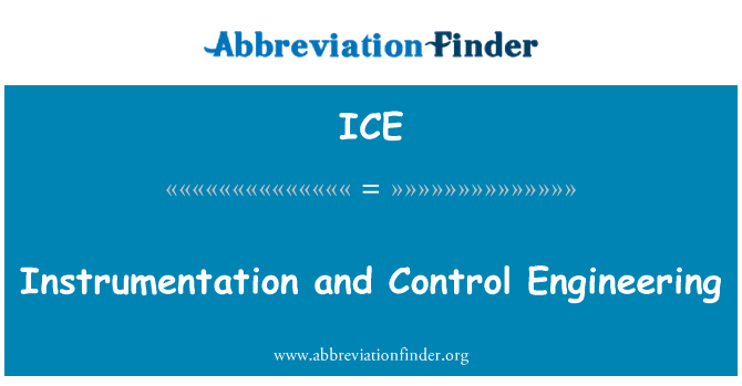 ICE: Instrumentation and Control Engineering