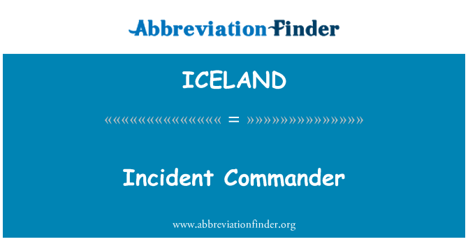 ICELAND: Il-Kmandant ta ' l-inċident
