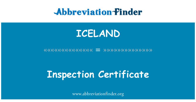 ICELAND: Pregled certifikata