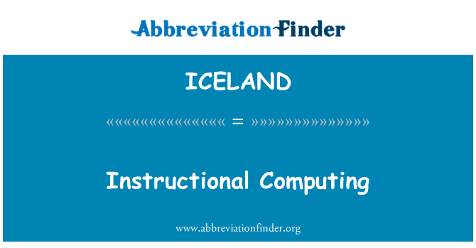 ICELAND: Informatique pédagogique