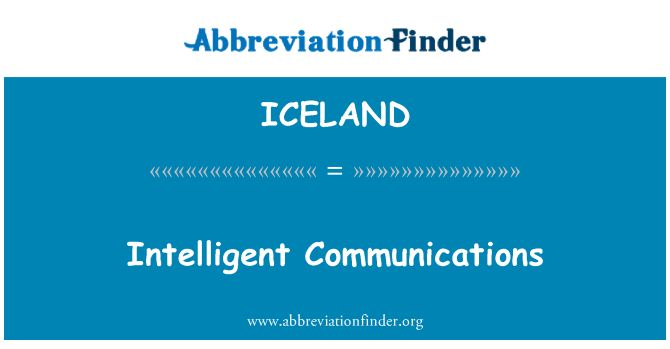 ICELAND: Intelligente communicatie