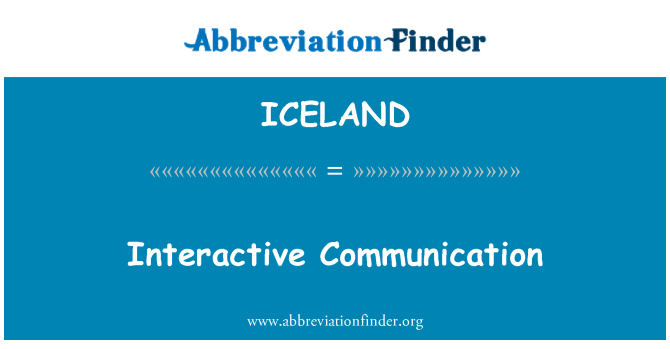 ICELAND: Interaktivne komunikacijske