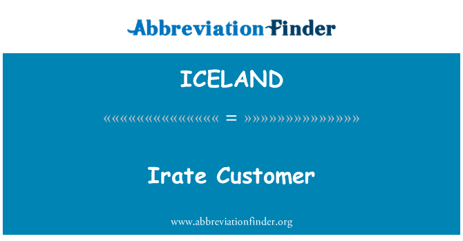 ICELAND: Kliyan irate