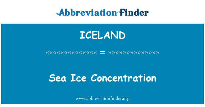 ICELAND: Sea Ice Concentration