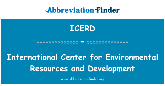 ICERD: Centro Internacional para el desarrollo y recursos ambientales